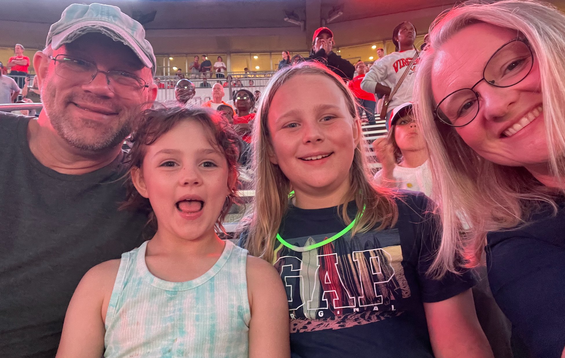 The Milligan family at UVA football where Eliza was honored at halftime